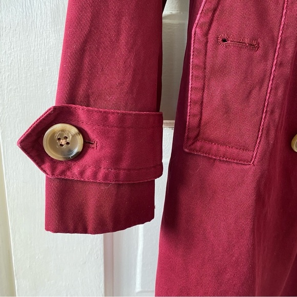 BANANA REPUBLIC Double Breasted Maroon Pea Coat Women's Size Medium - Picture 4 of 9